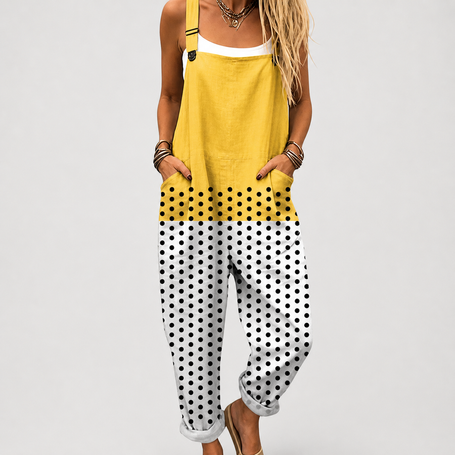 Comfortable Printed Overalls