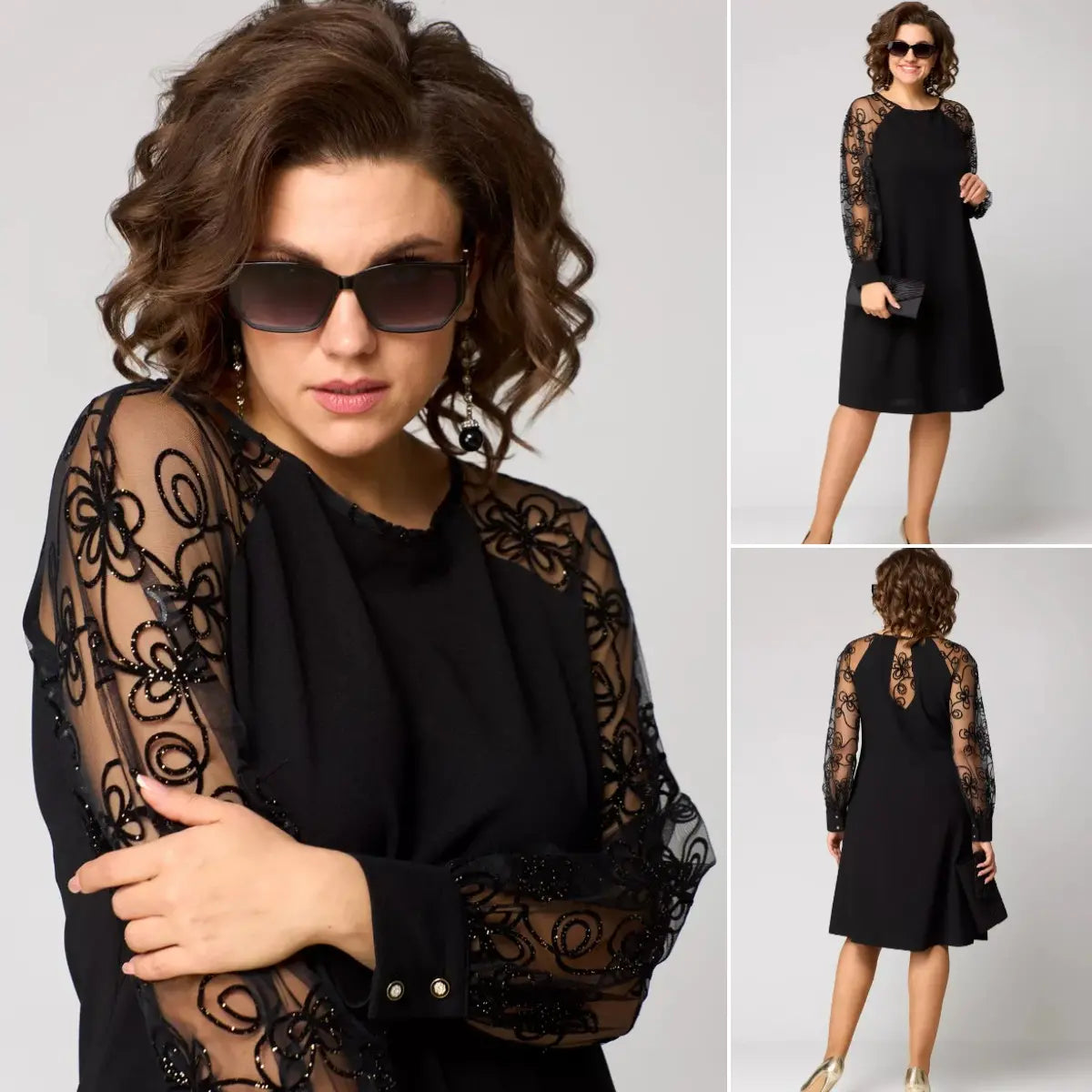 CELINA™ | Classic Midi Dress for Special Occasions