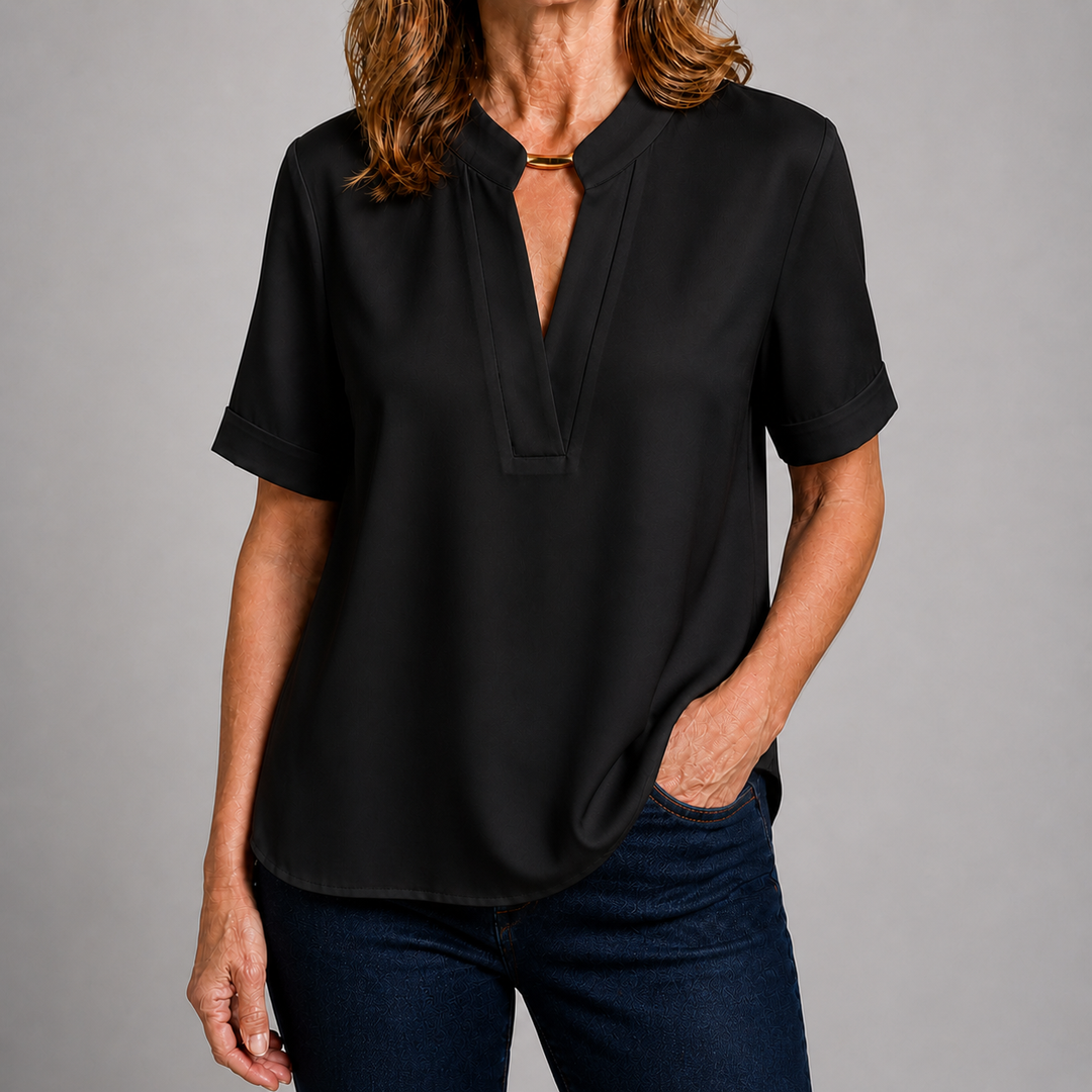MARGAUX | CHIC V-NECK BLOUSE
