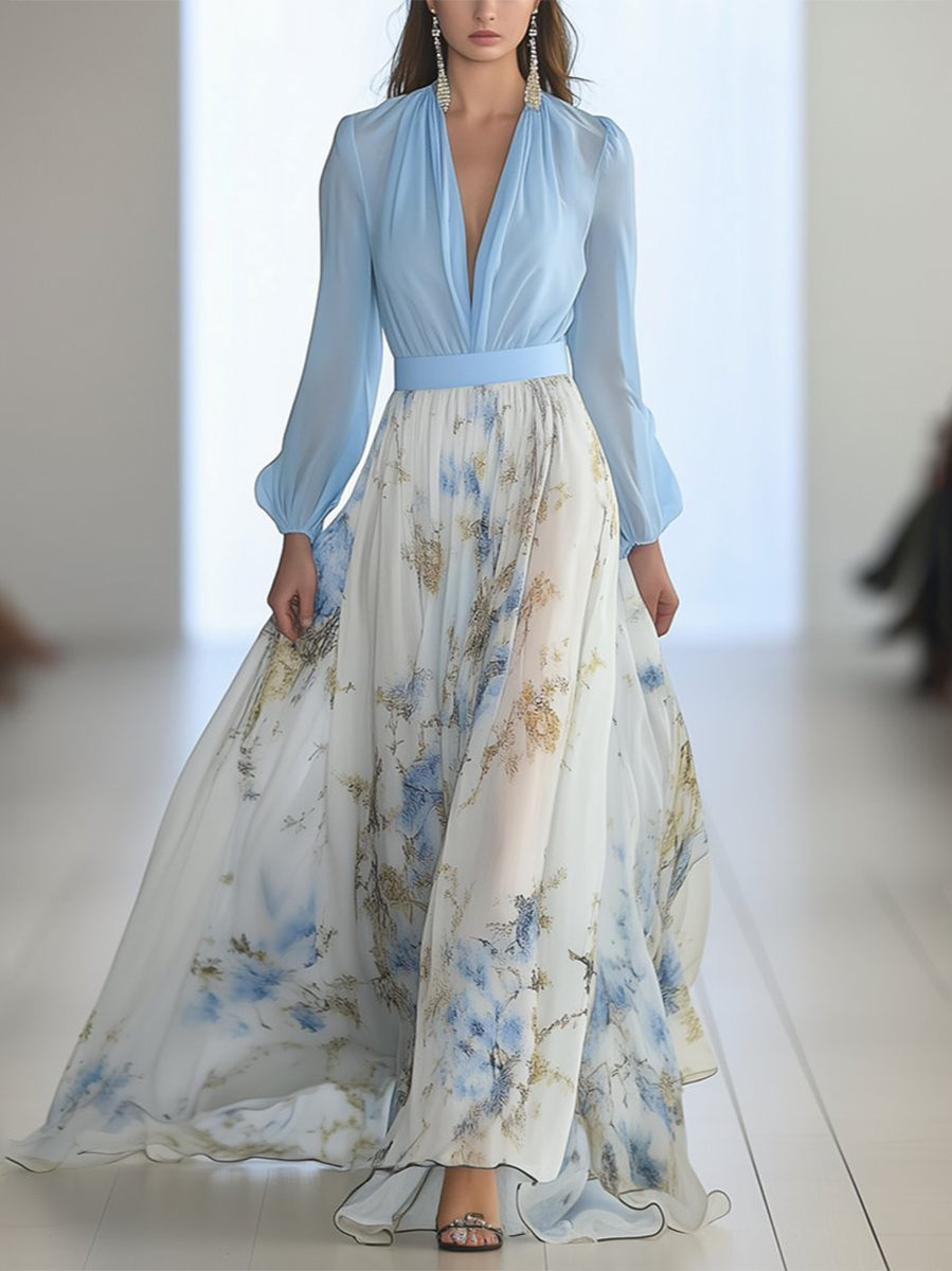Norma - Beautiful Maxi Dress with Floral Print