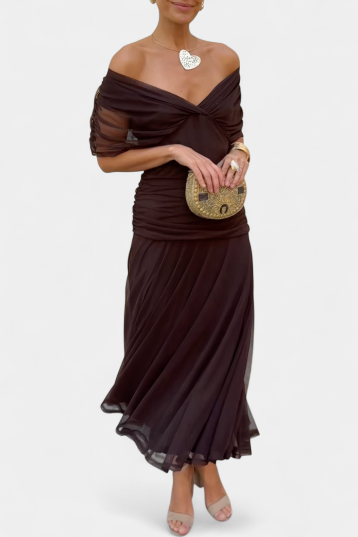Gloria | Long Floral V-Neck Dress