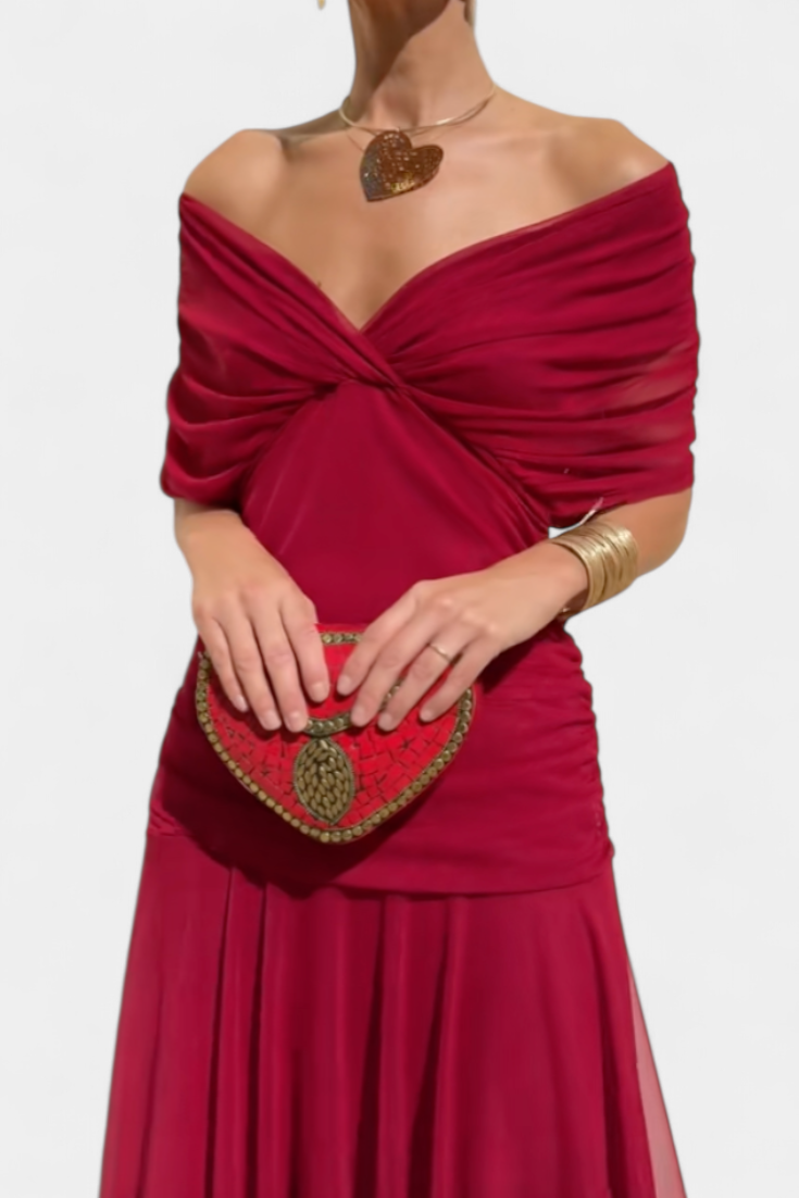 Gloria | Long Floral V-Neck Dress