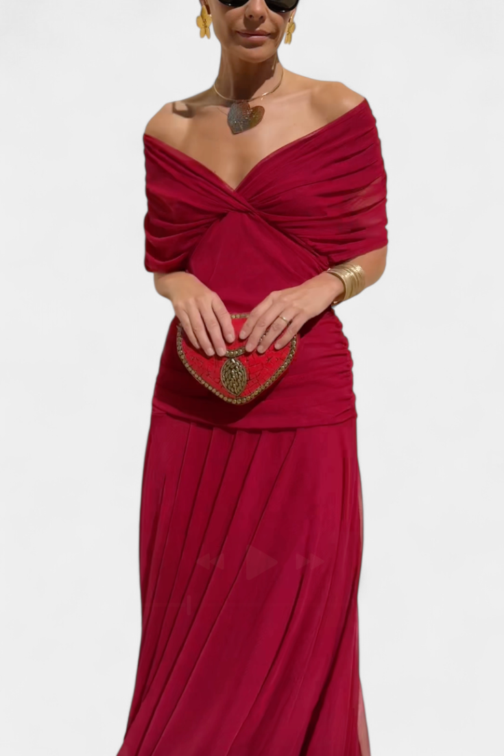 Gloria | Long Floral V-Neck Dress