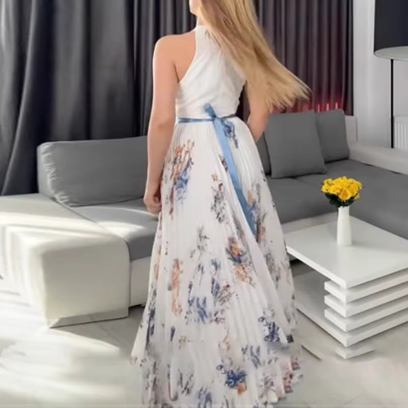 Elaine | Elegant Pleated Maxi Dress