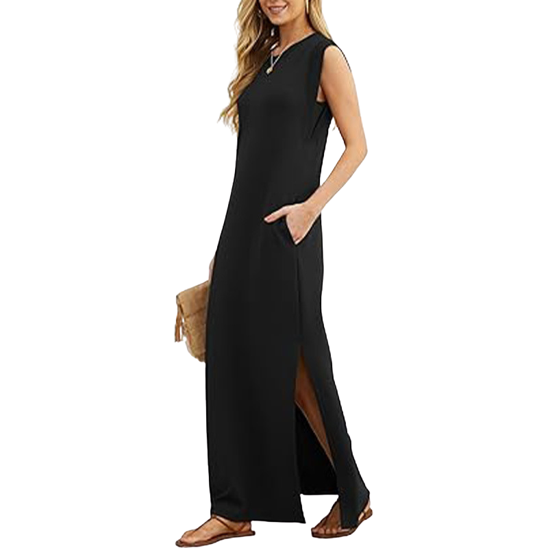 Riane™ | Classic Loose Sleeveless Beach Maxi Dress