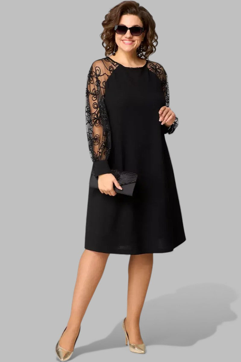 CELINA™ | Classic Midi Dress for Special Occasions